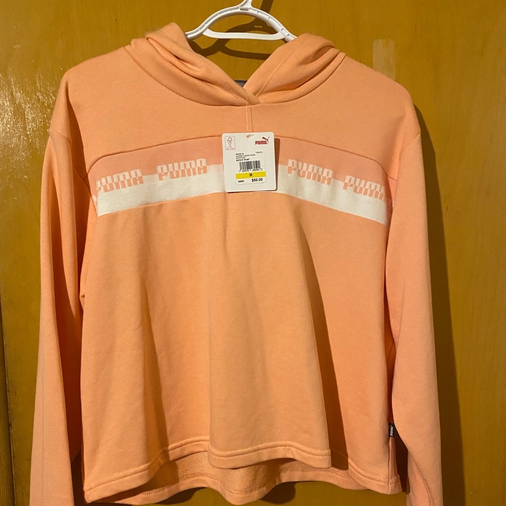 Puma hoodie size medium color peach